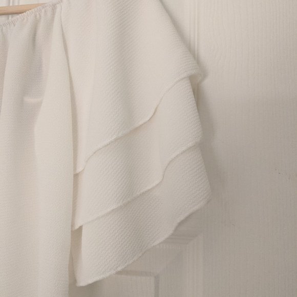 Blue Floral Off-The-Shoulder Top - Picture 4 of 4